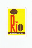 RIO kávékeverék 1971 kártyanaptár