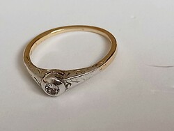 Brilles antik arany gyűrű 14k Gáspár Pálné részére