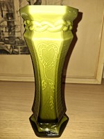 Savmaratott, kétrétegű váza oliva zöld