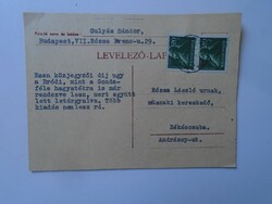 Za274.142 Postcard - 1948 - sándor gulyás -bp. - László Rózsa, technical trader in Békéscsaba