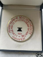 Hollóházi porcelán emlékérem 1974 - Pedagógusok Szakszerv. Orsz. Sakkverseny Döntője
