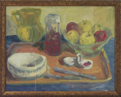 Deim pál - table still life with fruits (1957)