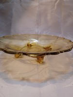 Amber-colored pedestal table