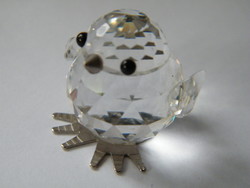 Retro silver crystal swarovski bird figure