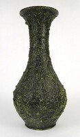 1N136 Retro fröcskölt mázas nagyméretű kerámia váza 32 cm