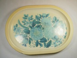 Retro tray with flower pattern approx. From the 1980s, agm. Signaling