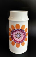 Hollóházi vitrin Mid century horpasztott váza Art deco formával  J. Seregély Éva