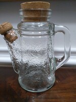 Mwf marked German textured glass nose jug