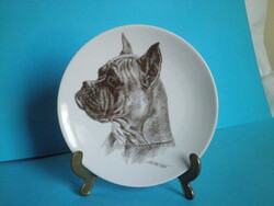 Bavaria porcelain boxer dog wall plate