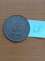 England English 1/2 half penny 1967 68