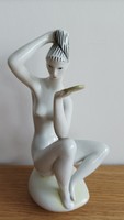 Retro Hungarian Zsolnay porcelain. Turkish jános. Mirror nude.