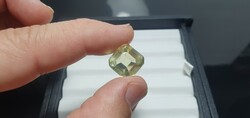 Citrine 13.46 Carats. Step grinding. With certification.