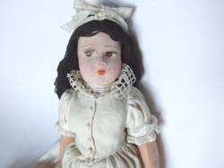Old, antique textile, fabric doll, rag doll beautifully crafted full attire in antique clothes