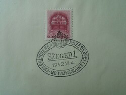 Za451.79 Commemorative stamp - on the commemoration of the counter-revolution in Szeged 1942 Szeged 1