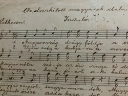 The song of the separated Hungarians. Starting. Written by Dr. László Matolcsy is a flat sheet music. Scored by hand.