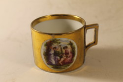 Alt wien barokk jelenetes teás csésze 501