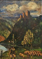 János Mühlfeith Antique painting from 1922, Rare collector's piece with Guarantee!