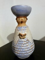Little pink Ilona candle holder ceramic figure