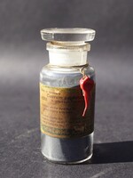 Antik német patika címkés gyógyszeripari üveg eredeti bontatlan állapotban Schering Kahlbaum AG