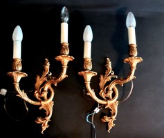 French-marked mod-dep bronze baroque wall arm can be negotiated in pairs