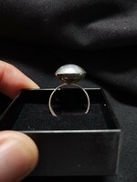Modern nagy ezüst lencse gyűrű