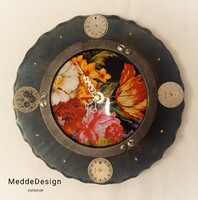 MeddeDesign "Délibáb" ClockPunk kézműves Falióra
