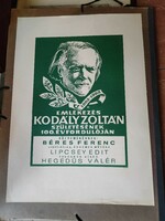 Emlékezés Kodály Zoltán 100 plakát