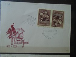 Ba1016 commemorative stamp - fdc Pécs János Hunyadi 1956 only front