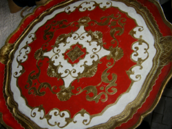Baroque Florentine painted tray large