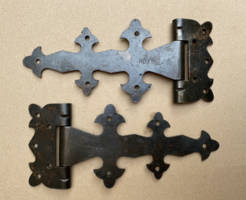 2 old iron hinges
