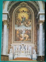 Esztergom, high altar of the main cathedral, used postcard, 1981