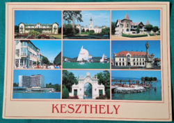 Details of Keszthely, postal clean mosaic postcard