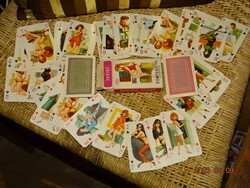 1960-70 Retro pin-up sexy erotic rummy bridge card 2 boxes decks complete !! Playing card factory
