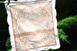 Old risel embroidered 2 small lace cushion covers cushion cover cushion cover 39 x 37