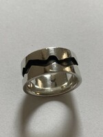 Modern silver ring