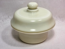 Terrine simplex No. 12 milk glass pâté dish with lid, vintage made in France