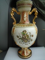 Antik majolika  Nápolyi Capodimonte váza korai időkből cca 1910-20 évekből barokk stílusban