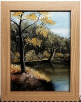 Cinnabar - at the lake (18 x 24, oil, in a new frame)