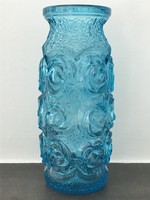 Retro Czech glass vase, designed by Pavel Panek, Sklo Union, 18 cm high