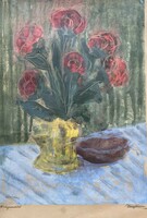 Dénes János virágcsendélet  - akvarell