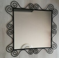 Ikea kovácsoltvas tükör, 57 *57 cm + kovácsoltvas rész