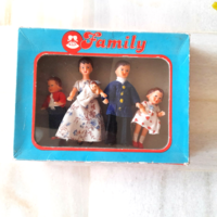 Vintage német Königseer Puppen baba család eredeti dobozában