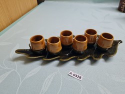 A0328 Magyarszombatfa acorn brandy set 32x12 cm