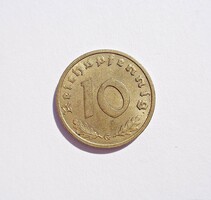 Német 10 Reichspfennig 1938 G