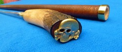 2. Cf. Ss skull-decorated dagger with antler handle, walking stick with retractable blade