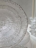 Csodaszép  finn Iittala jégüveg készlet - Tapio Wirkkala Solaris design  / 8 db-os szett /