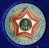 5 years of volunteer police service