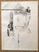 Zórád Ernő Irodalmi arcképcsarnok - Arany János: Toldi 40x30 cm jbl. Zórád