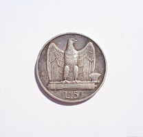 Olasz 5 Líra 1927 R, 835-ös ezüst