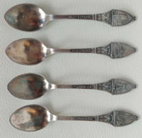 From HUF 164, silver-plated alpaca decorative spoons with Danish city names 38.8g